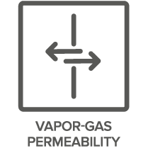 Vapor-gas permeability